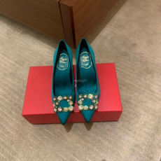 로저 비비에 - Roger Vivier 플라워 스트라스 버클 펌프스  힐 6.5CM (6)