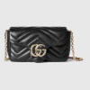 GUCCI-구찌 841290 AAFAX 1000 블랙 가죽 GG 마몽 미니 숄더백