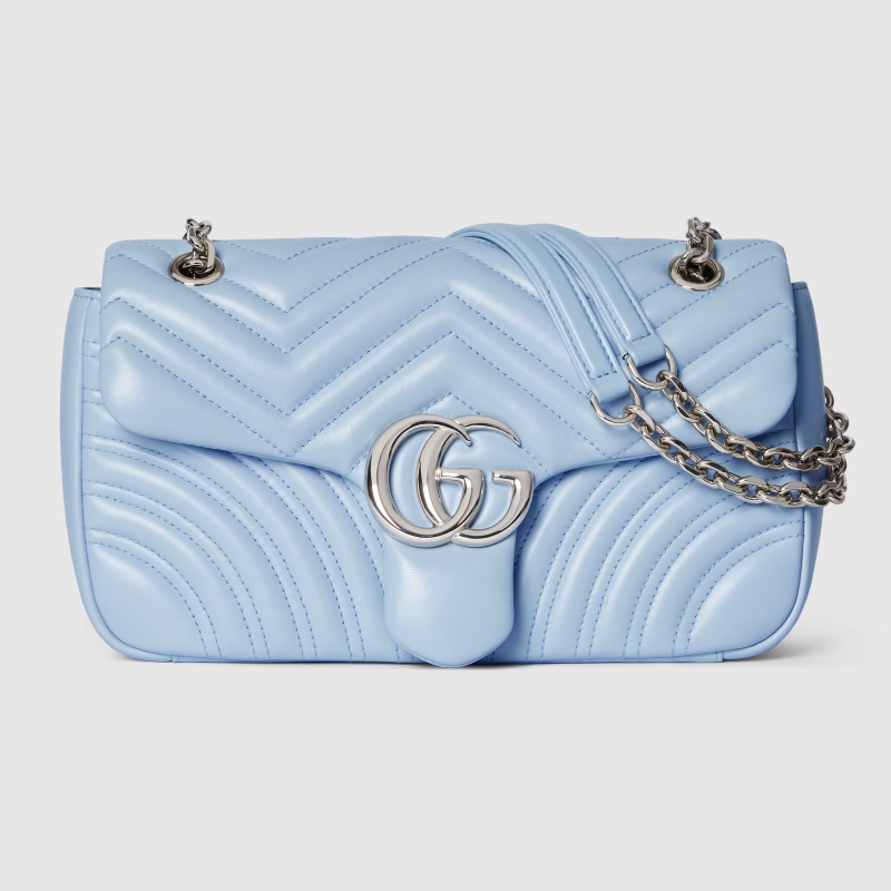 GUCCI-구찌 ‎837267 AAFA1 4928 라이트 블루 GG 마몽 미디엄 숄더백