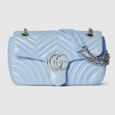GUCCI-구찌 ‎837267 AAFA1 4928 라이트 블루 GG 마몽 미디엄 숄더백