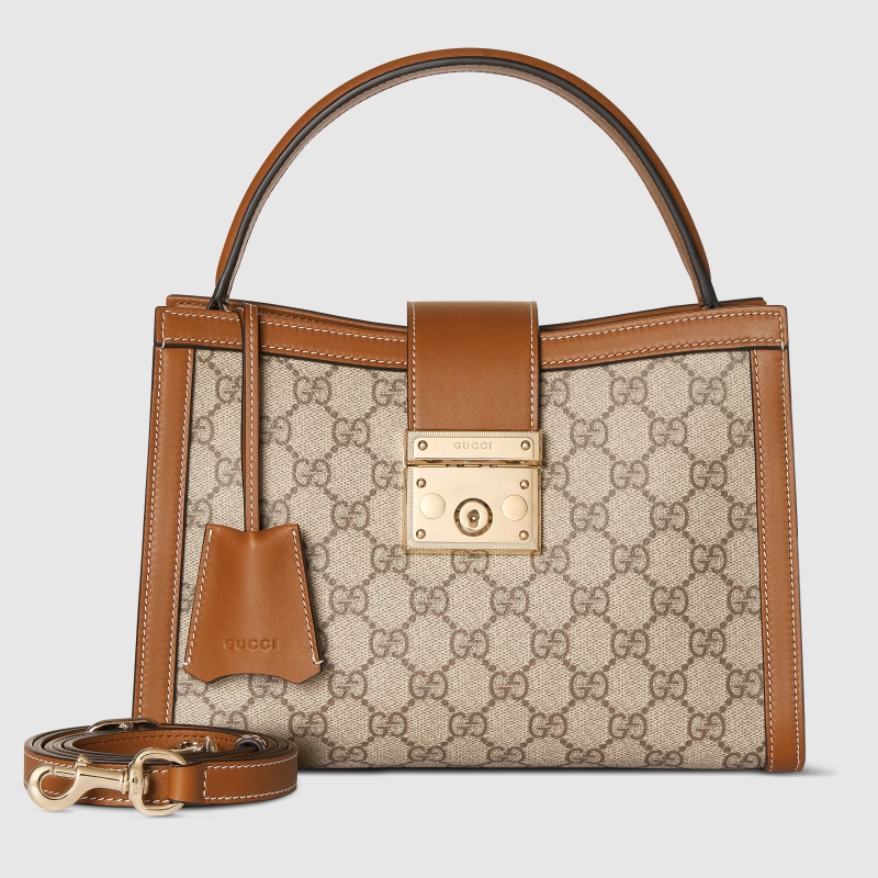 GUCCI-구찌 838992 FAD6L 9758 베이지 패들락 미디엄 탑 핸들백
