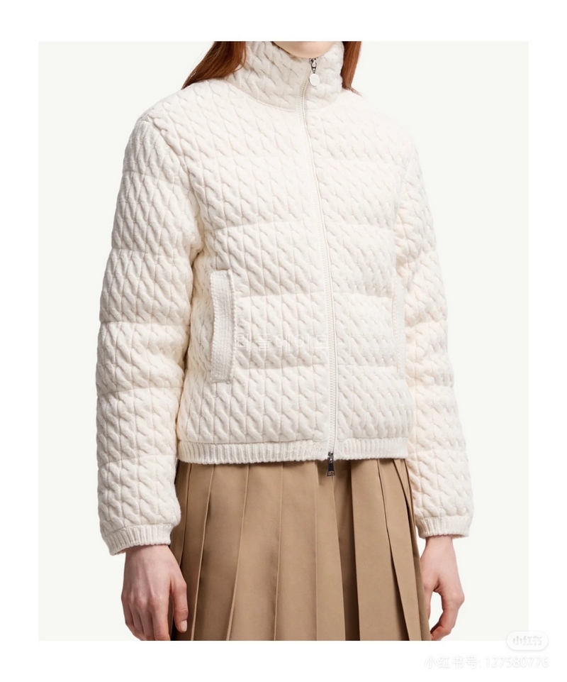 몽클레어-MONCLER K20939B00003M7105 패딩 울 & 코튼 집업 카디건