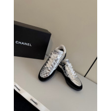 Silver Chanel Sneakers