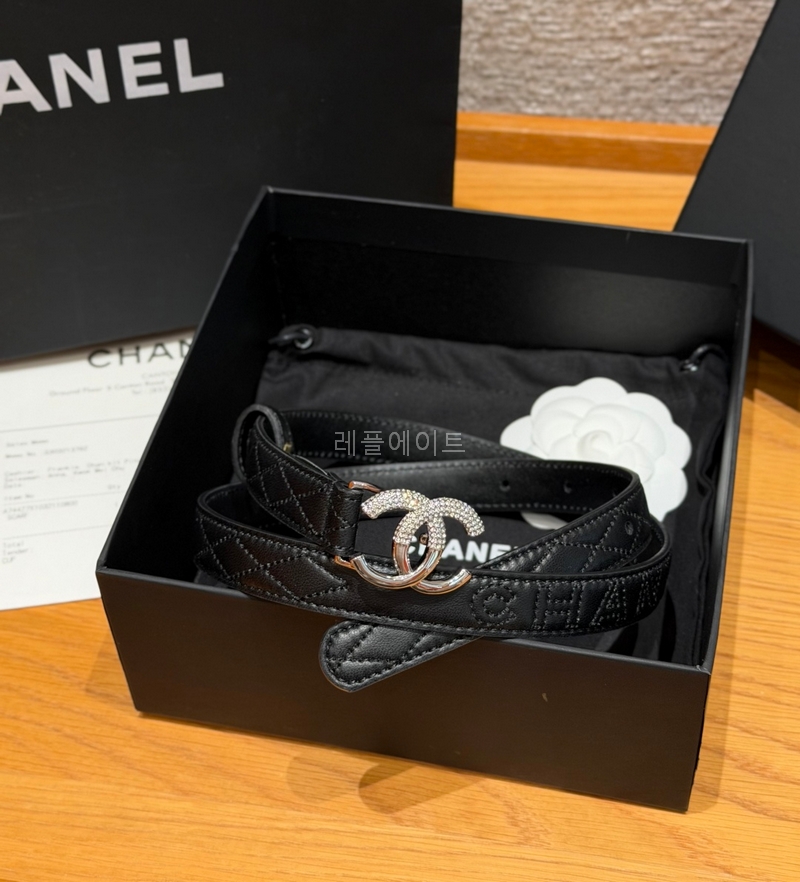 CHANEL-샤넬 가족 벨트 Quilted Lambskin Belt (20mm)