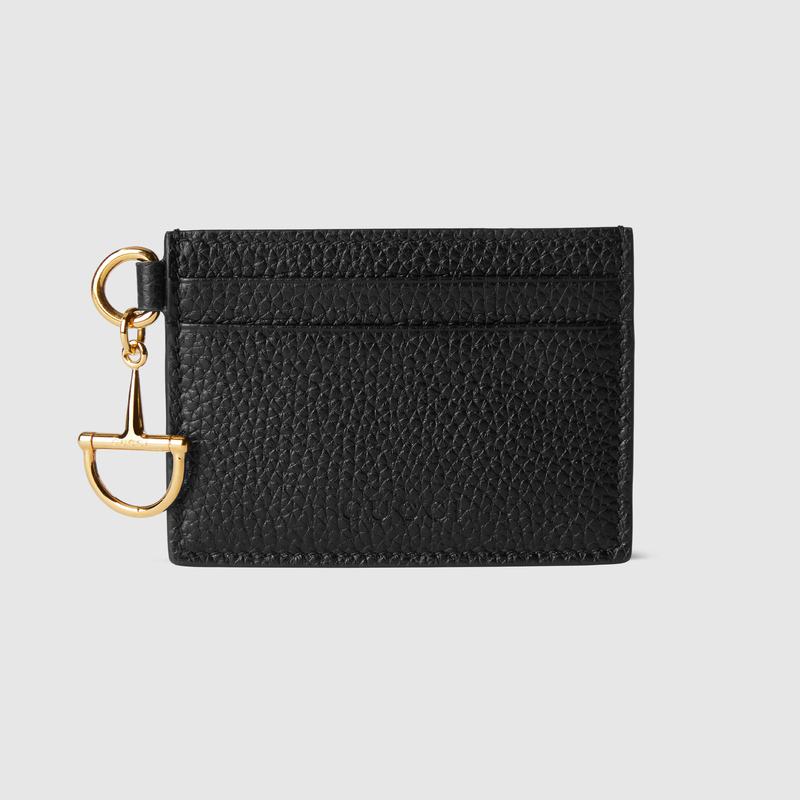 GUCCI-구찌 855651 AAFDM 1000 구찌 블랙 하프 홀스빗 카드 케이스