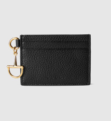 GUCCI-구찌 855651 AAFDM 1000 구찌 블랙 하프 홀스빗 카드 케이스