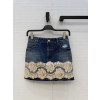 Dolce&Gabbana-F4C6NDG8OB4S9001 데님 레이스 스커트