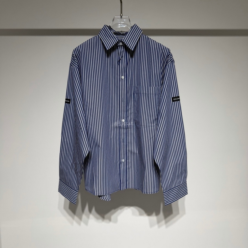 발렌시아가-BALENCIAGA 스트라이프 셔츠