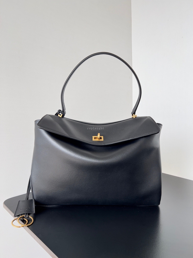 발런시아가 BALENCIAGA 7897722AA4V1000 여성 로데오 핸드백 미디엄 블랙
